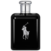 Ralph Lauren Polo Black bottle closeup for daytime confidence.