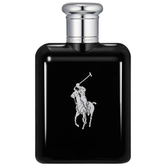 Ralph Lauren Polo Black bottle closeup for daytime confidence.