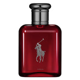 Ralph Lauren Polo Red Parfum bottle close-up shows bold amber-woody profile for confident wear