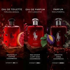 Polo Red spray on pulse points for versatile scent wear.