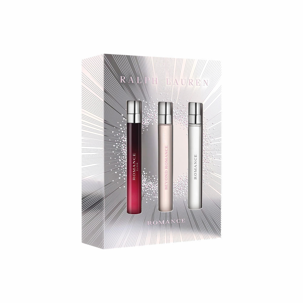 Ralph Lauren Romance Discovery Set packaging with three travel-size bottles for on-the-go fragrance