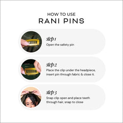 Rani Pins silver clip highlights versatile headwear attachment for veils and chunnis