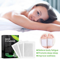Rantherm foot patches during night-use before bed applied to soles for sleep support.
