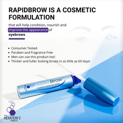 RapidBrow serum texture on skin demonstrates smooth, even application
