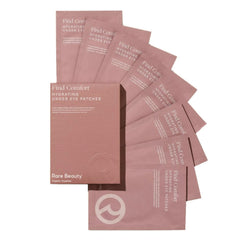 Rare Beauty Find Comfort Under Eye Patches pack-8 closed, cooling hydration for refreshed eyes.