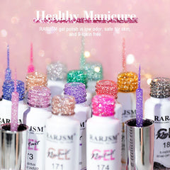 RARJSM reflective gel line painting brush demonstrates precision for clean nail art lines.