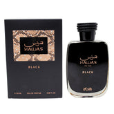 RASASI Hawas Black bottle front view for a crisp citrus aroma