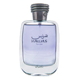 RASASI Hawas bottle with amber hues ideal for long-lasting evening wear