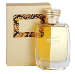 RASASI Hawas For Her bottle in a sleek design, ideal for gifting and daily wear.