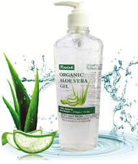 Raslok Aloe Gel natural jar emphasizes soothing, non-sticky hydration for daily use.