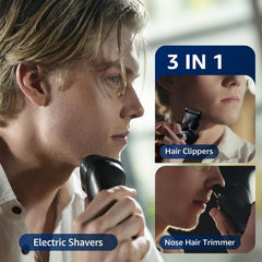 Rategist Eclipse Black 3-in-1 nose trimmer closeup enables easy nose hair upkeep