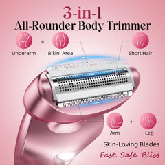 Rategist electric shaver underarm image shows comfortable underarm grooming with sensitive skin feel.
