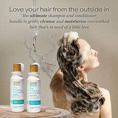 RAW SUGAR Moisture Smoothie conditioner tube delivers rich hydration for smoother, shinier hair.