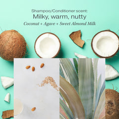 RAW SUGAR Moisture Smoothie apply on wet hair for daily moisture and manageability.