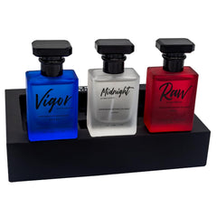 RawChemistry collection mens cologne set gift packaging emphasizes executive style.