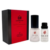 RawChemistry for Him Set packaging presents a luxury gift-ready experience.