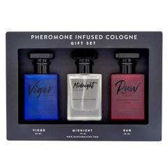 RawChemistry pheromone-infused mens cologne set box highlights premium gift packaging and presentation.