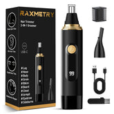 RAXMETRY nose-trimmer front view shows compact design for quick daily grooming