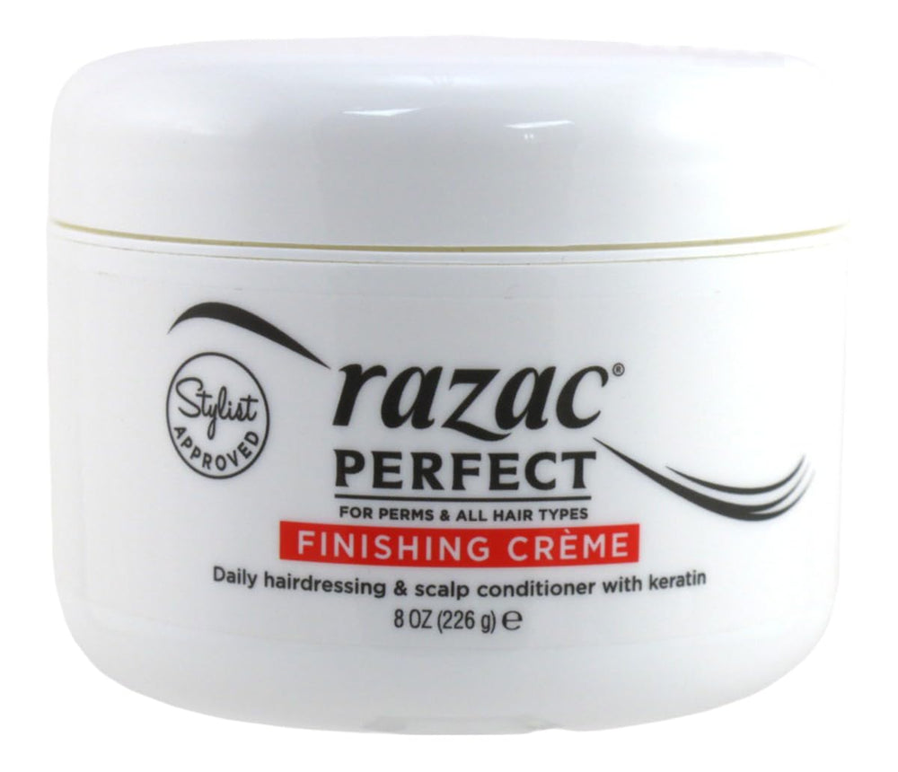 Razac Perfect for Perms Finishing Creme 8-ounce bottle for daily conditioning and perms prep