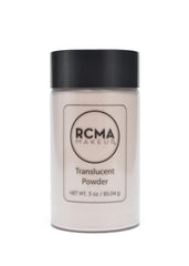 RCMA translucent loose powder texture velvet for a feather-light, flawless finish.