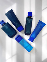 R+Co BLEU Essential Shampoo uv-protection closeup highlights UVA/UVB shield