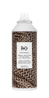 R+Co Chainmail bottle front indicates heat protection and versatile styling.