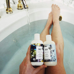 R+Co Gemstone Color Conditioner packaging label emphasizes ChromoHance protection for up to 10 washes.