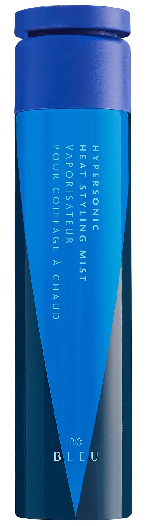 R+Co Hypersonic Heat Styling Mist bottle ready for even application and heat protection.