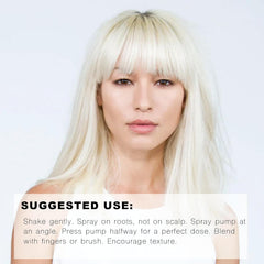 R+Co Skyline dry shampoo with diatomaceous earth close-up for oil absorption.