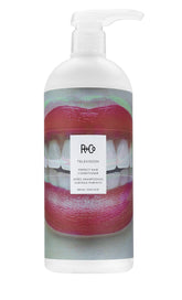 R+Co Television Perfect Hair Conditioner bottle front with weightless moisture for silky shine.