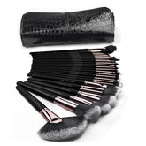 Real Perfection 24pc brush set in case for portable, organized makeup on the go.
