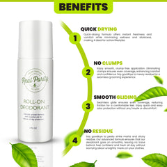 Real Purity 2-pack roll-on deodorant packaging offers long-lasting value