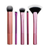 Real Techniques Artist Essentials Set full view showcases versatile brushes for face, eyes, and lips