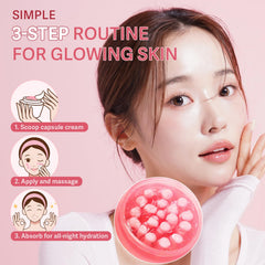 Realori Vitamin C capsule melt on skin demonstrates brightening hydration and antioxidant action