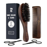 Reccsy hair brush close-up bristles for scalp massage and shine