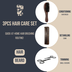 Reccsy beard brush wave bristles for even oil distribution and luster