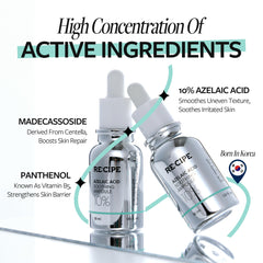 RE:CIPE Azelaic Acid 10 on hand demonstrates quick absorption without heaviness