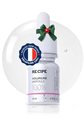 RE:CIPE Volufiline ampoule bottle for targeted volumizing in a premium French skincare routine.