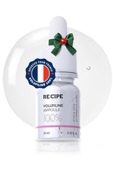 RE:CIPE Volufiline ampoule bottle for targeted volumizing in a premium French skincare routine.