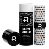 Recovery Aftercare Derm Shield patch packaging highlights latex-free tattoo protection for clean healing.