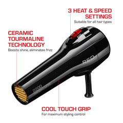 RED by Kiss comb attachment in action detangling and smoothing for sleek results.