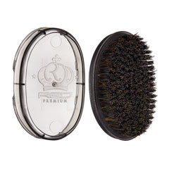 Red by Kiss Pocket Wave Bow Wow brush top view highlights curved bristles for wave formation