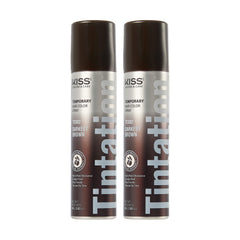 Red by Kiss Tintation dark brown bottle shows instant gray coverage for natural blending