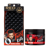 Red by Kiss Twist King brush close-up highlighting its durable, hygienic design for clean styling.