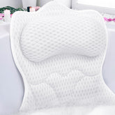 REEZEIVI bath pillow with six suction cups for secure tub grip and steady recline