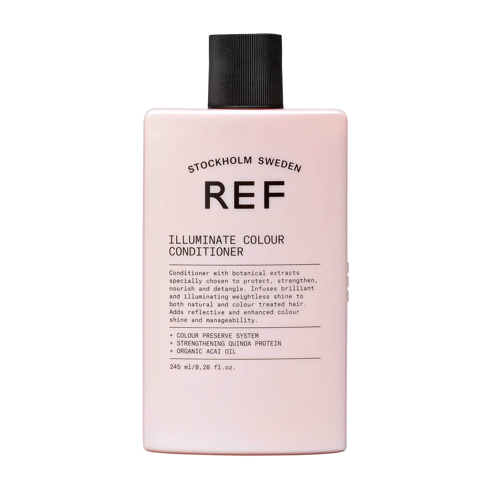 REF Illuminate Colour Conditioner bottle shows weightless shine for color-treated hair