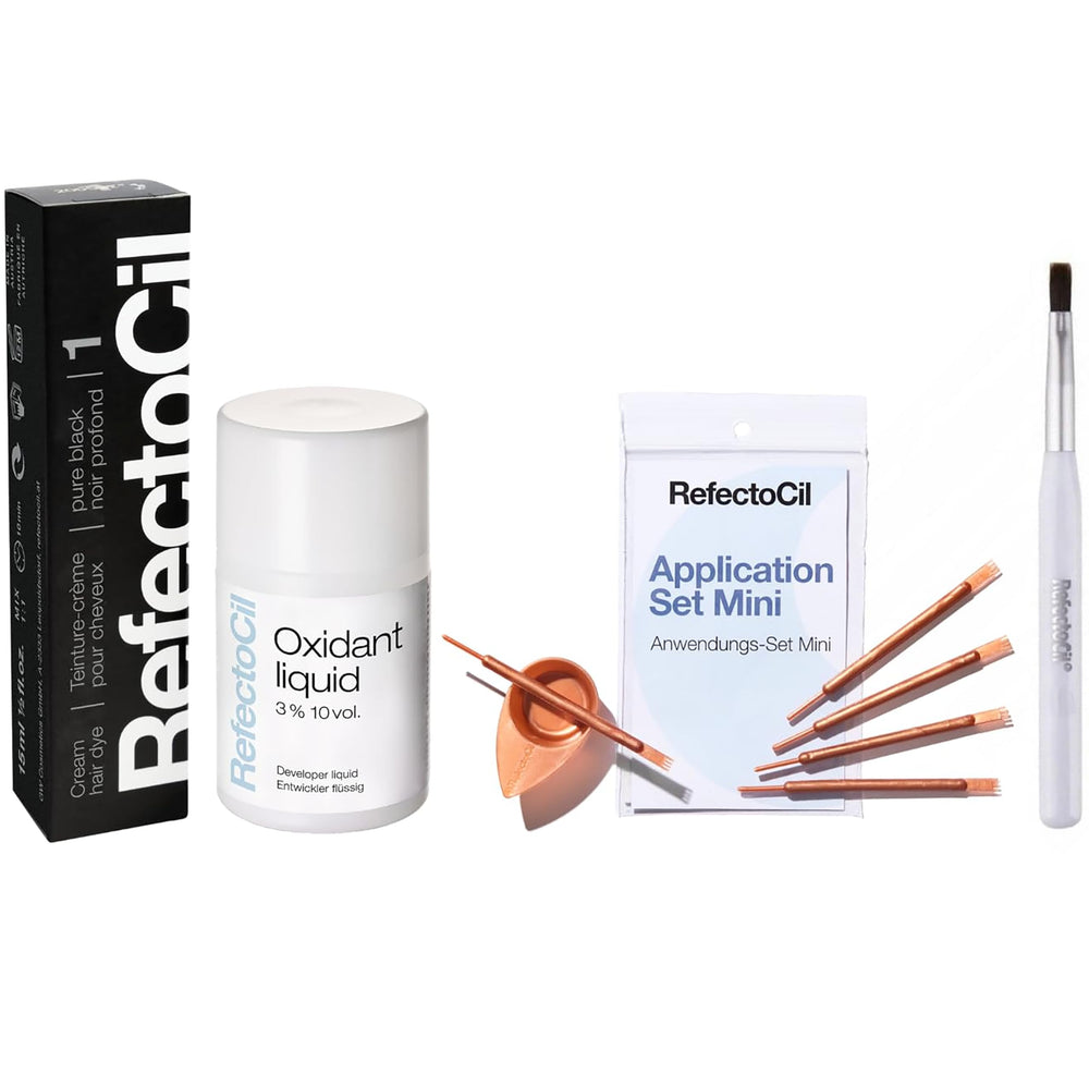 Refectocil Black Cream Dye application set for precise color application
