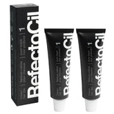 RefectoCil No. 1 Pure Black tube for intense black color on dark hair.