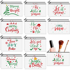 Reginary Christmas cosmetic bags 20pc set keeps cosmetics neatly organized on travels.