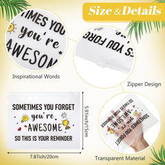 Reginary quote-printed makeup bag with motivational design for daily reminders